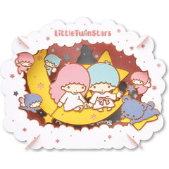 This "Paper Theater" kit from Ensky features Sanrio's beloved character the Little Twin Stars! Simply layer the pieces of precision laser-cut paper and glue them together for a 3D-look collectible item you'll love to display! This one is excellent for beginners. Place your order today!