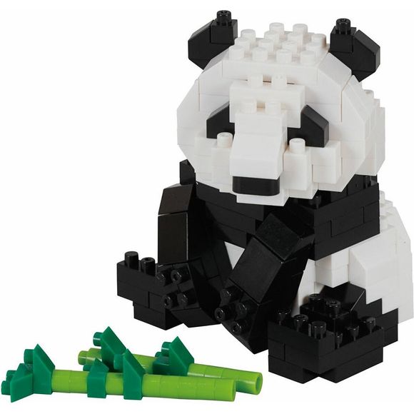 Nanoblock is a micro-sized building block designed in japan since 2008. Fun to build, Attractive to display, interesting to collect. a piece of nanoblock is the start of infinite creativity.

Giant Panda from Nanoblock's Collection series stands approximately 2.2" tall and has 220 pieces. This kit features all the details one would expect and is fun and easy to build!