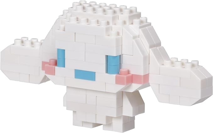 Cinnamoroll from Nanoblock's Character Collection Series stands approximately 1.61" tall and has 140 pieces. Difficulty level is 2. This kit features all the details one would expect.

Details:
Size: Approx 1.6 inches tall
Material: ABS
Manufacturer: Kawada
140 pieces
Assembly required