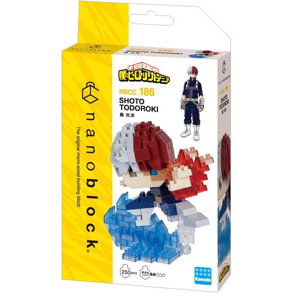 Shoto Todoroki Ver. 2 from Nanoblock's Character Collection Series stands approximately 2.95" tall and has 250 pieces!