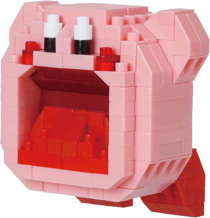 Inhaling Kirby from Nanoblock's Character Collection Series stands approximately 1.81" tall and has 200 pieces.