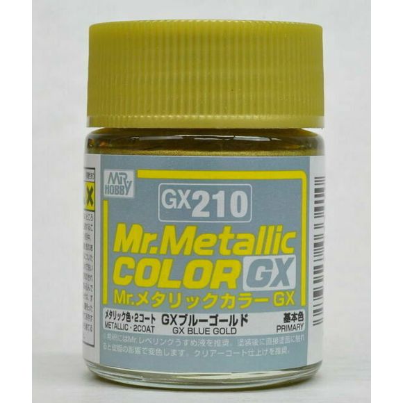 GSI Creos MR. Hobby Mr Metallic Color GX21 GX Blue Gold 18mL Primary Paint | Galactic Toys & Collectibles