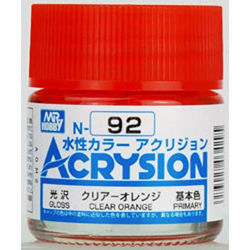 GSI Creos MR. Hobby Aqueous Acrysion N92 Clear Orange 10mL Acrylic Model Paint | Galactic Toys & Collectibles