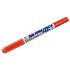 Add pizzazz to your plastic kits with these "Real Touch" markers, popular in Japan for shading and highlights! Water-based colours mean they're safe to apply over your paint job. This marker has two tips, one large and one fine, for accurate application.