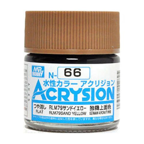 GSI Creos MR. Hobby Aqueous Acrysion N66 Sand Yellow 10mL Acrylic Model Paint | Galactic Toys & Collectibles