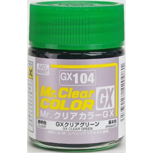 GSI Creos MR. Hobby Mr Color GX104 GX Clear Green 18mL Lacquer Model Paint | Galactic Toys & Collectibles