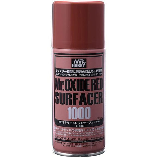 Mr.SURFACER 1000 contains finer granules than Mr.SURFACER 500. They are both used in much the same way but due to the finer granules after sanding with waterproof sand-paper, a perfectly corrected surface is possible. Available in bottle and spray. 170ml.

Continental USA Shipping only, no expedited shipping available.