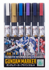 GSI Creos Gundam Marker Advance Set for Model Painting A versatile set of 6 color pen-type paint Gundam markers that can be easily enjoyed by painting. This is a Gundam marker set of 6 colors with alcohol-based paints that dry quickly and have excellent paint strength