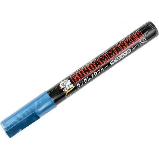 GSI Creos and Mr. Hobby bring you the Gundam Marker Metallic Blue GM17! These markers are easy to use and ready to go. Shake, press down, and apply directly on the area you wish to paint!