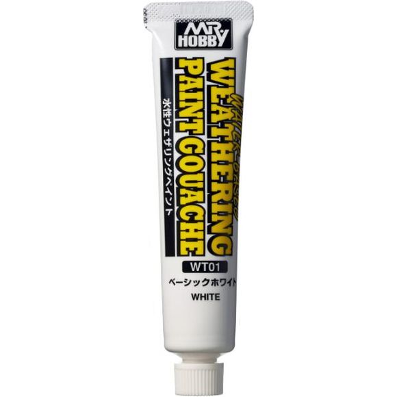 GSI Creos Mr. Hobby Weathering Paint Gouache WT01 Basic White 20ml Tube | Galactic Toys & Collectibles