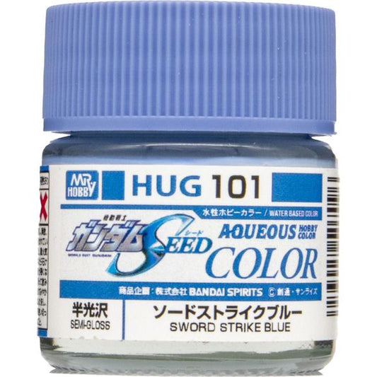 Gundam SEED Strike Blue Aqueous Hobby Color is a very safe paint that has a high degree of user-friendliness. Aqueous Hobby Color paint can be diluted with water if desired, while paint brushes can be cleaned and washed out in the water. Ensuring that this is before the paint is dry. The solvent contained in Aqueous Hobby Color paint is very mild. It provides a glossy texture and great leveling qualities (ie the smoothness of coated film of paint), resulting in a very good level of painted finish. In partic