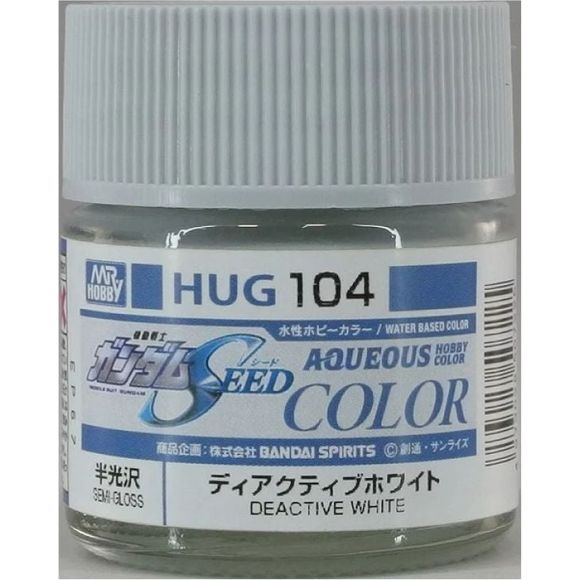 Gunze MR. Hobby Aqueous HUG104 Gundam SEED Deactive White Semi-Gloss 10ml | Galactic Toys & Collectibles