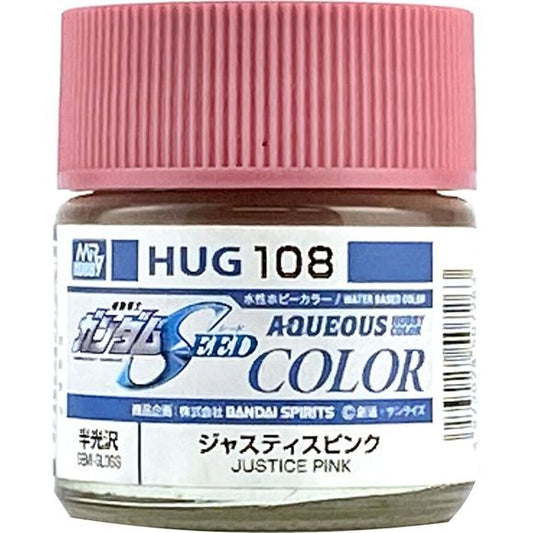 Gunze MR. Hobby Aqueous HUG107 Gundam SEED Justice Pink Semi-Gloss 10ml | Galactic Toys & Collectibles