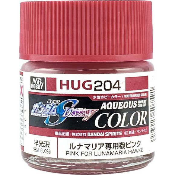 GSI Creos MR. Hobby Mr Aqueous Color Seed Destiny HUG204 Lunamaria Hawke Pink 10mL Semi-Gloss Paint | Galactic Toys & Collectibles