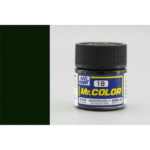 GSI Creos MR. Hobby Mr Color C18 RLM70 Black Green 10mL Semi-Gloss Paint Bucket | Galactic Toys & Collectibles