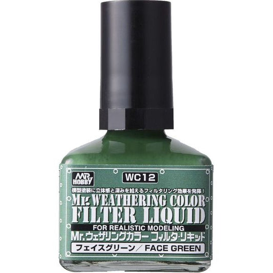 GSI Creos MR. Hobby WC12 Filtering Green Weathering Color Filter 40ml Paint | Galactic Toys & Collectibles