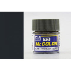 GSI Creos MR. Hobby Mr Color C70 Dark Green 10mL 3/4 Flat Model Paint | Galactic Toys & Collectibles