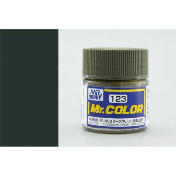 GSI Creos MR. Hobby Mr Color C123 RLM83 Dark Green 10mL Semi-Gloss Paint | Galactic Toys & Collectibles