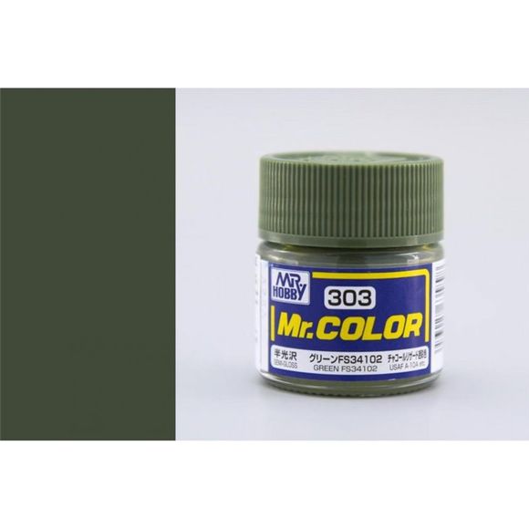 GSI Creos MR. Hobby Mr Color MR-303 Green FS34102 10mL Semi-Gloss Paint | Galactic Toys & Collectibles