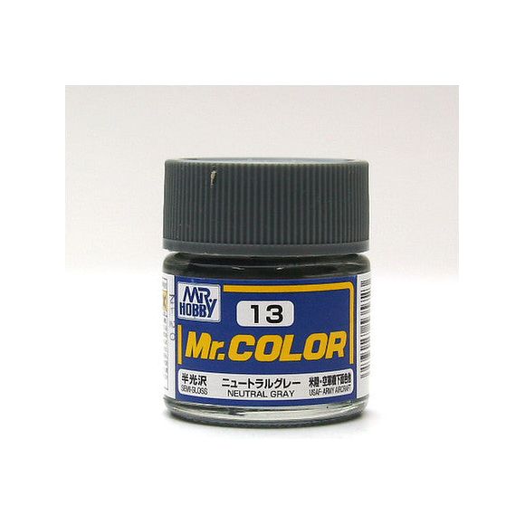 GSI Creos MR. Hobby Mr Color MR-013 Neutral Gray 10mL Primary Gloss Paint | Galactic Toys & Collectibles