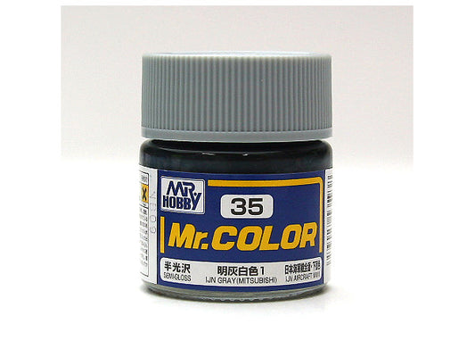 Mr Color paint, suitable for hand brushing & airbrushing, with good adhesion & fast drying is one of the finest scale modelling / hobby paints available. Solvent-based Acrylic, thin with Mr Color Thinner or Mr Color Levelling Thinner. Treat paint as a lacquer. 10ml screw top bottle.

1 - 2 coats are recommended when brush painting
2 - 3 coats when using an air brush - after diluting to a ratio of 1 (Mr.Color) : 1-2 (Mr. thinner).
Mix in 5 - 10% of Flat Base to make glossy colors semi-glossy.
Mix in 10 - 20%