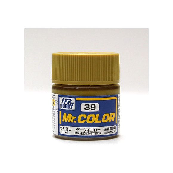 GSI Creos MR. Hobby Mr Color MR-039 Dark Yellow 10mL Primary Semi-Gloss Paint | Galactic Toys & Collectibles