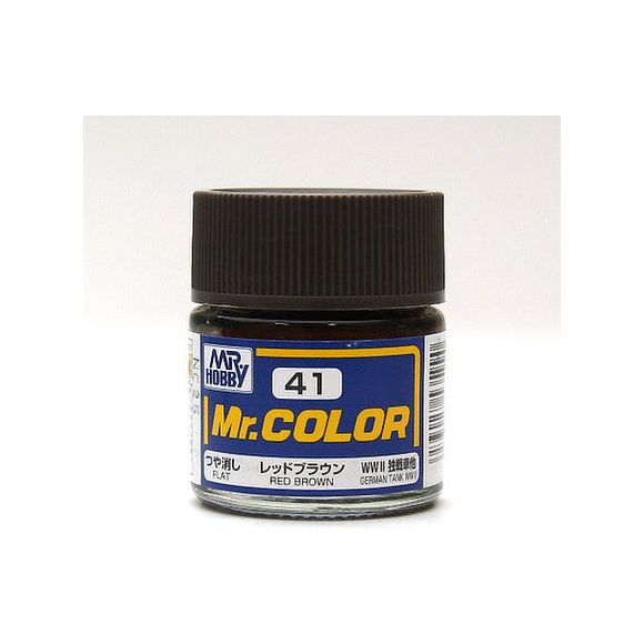 GSI Creos MR. Hobby Mr Color MR-041 Red Brown 10mL Primary Flat Paint | Galactic Toys & Collectibles
