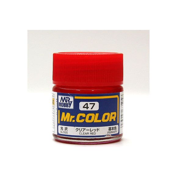 GSI Creos MR. Hobby Mr Color MR-047 Clear Red 10mL Primary Gloss Paint | Galactic Toys & Collectibles