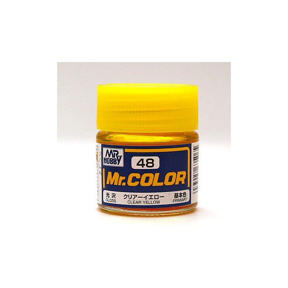 GSI Creos MR. Hobby Mr Color MR-048 Clear Yellow 10mL Primary Gloss Paint | Galactic Toys & Collectibles