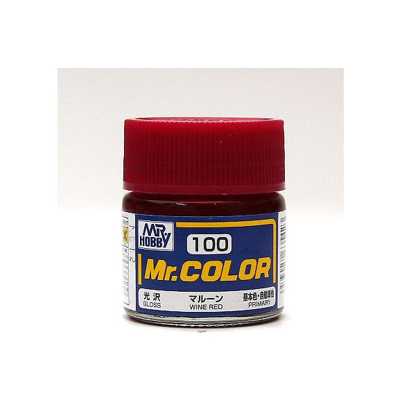 GSI Creos MR. Hobby Mr Color MR-100 Maroon 10mL Primary Gloss Paint | Galactic Toys & Collectibles