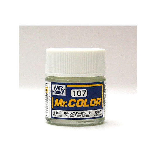 GSI Creos MR. Hobby Mr Color MR-107 Character White 10mL Primary Semi-Gloss Paint | Galactic Toys & Collectibles