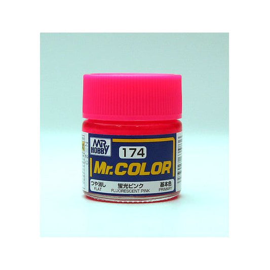 GSI Creos Mr. Hobby Mr Color MR-174 Flat Fluorescent Pink 10mL Paint | Galactic Toys & Collectibles