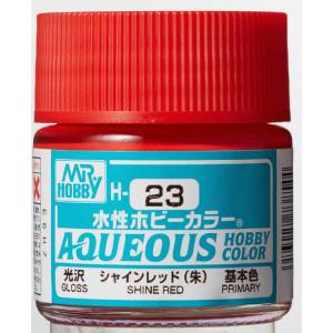 GSI Creos MR. Hobby Aqueous H23 Shine Red 10mL Flat Paint | Galactic Toys & Collectibles