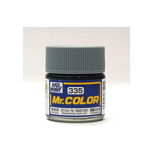 GSI Creos MR. Hobby Mr Color MR 335 BS381C Medium Sea Gray 10mL Semi-Gloss | Galactic Toys & Collectibles