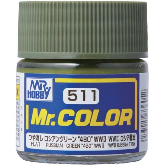 GSI Creos Mr. Hobby Mr Color C511 Russian Green 480 10mL Flat Paint | Galactic Toys & Collectibles