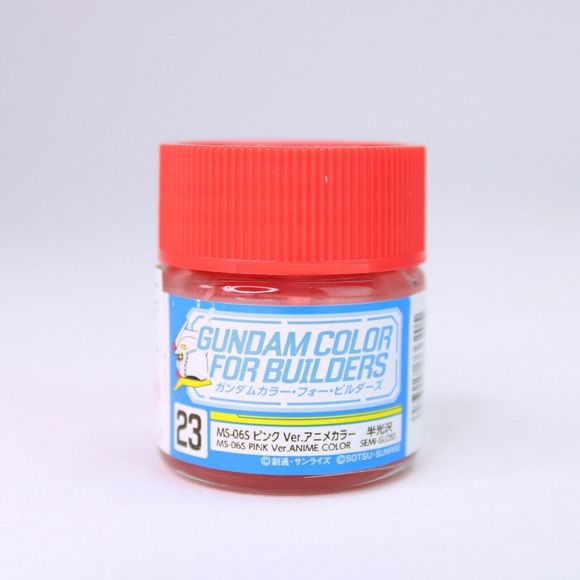 Mr Gundam Color paint, suitable for hand brushing & airbrushing, with good adhesion & fast drying is one of the finest scale modelling / hobby paints available. Solvent-based Acrylic, thin with Mr Color Thinner or Mr Color Levelling Thinner. Treat paint as a lacquer.  10ml screw top bottle.

1 - 2 coats are recommended when brush painting
2 - 3 coats when using an air brush - after diluting to a ratio of 1 (Mr.Color) : 1-2 (Mr. thinner).
Mix in 5 - 10% of Flat Base to make glossy colors semi-glossy.
Mi