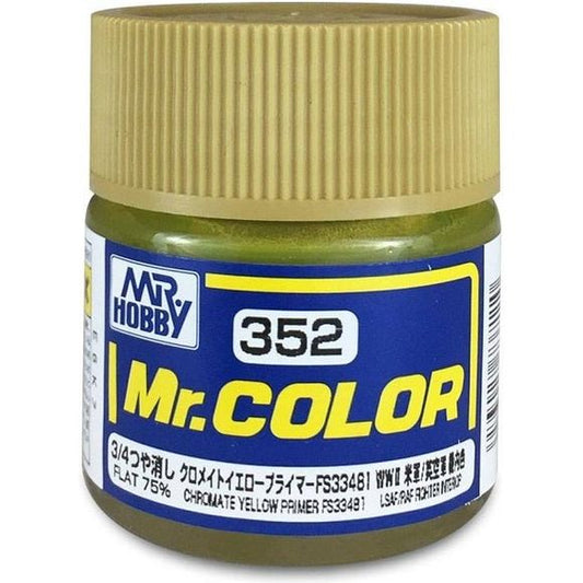 GSI Creos MR. Hobby C352 3/4 Flat Chromate Yellow Primer FS33481 10ml Model Paint | Galactic Toys & Collectibles