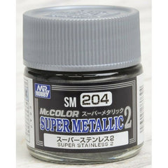 GSI Creos MR. Hobby Mr Color Super Metallic SM204 Super Stainless 2 10mL Model Paint | Galactic Toys & Collectibles
