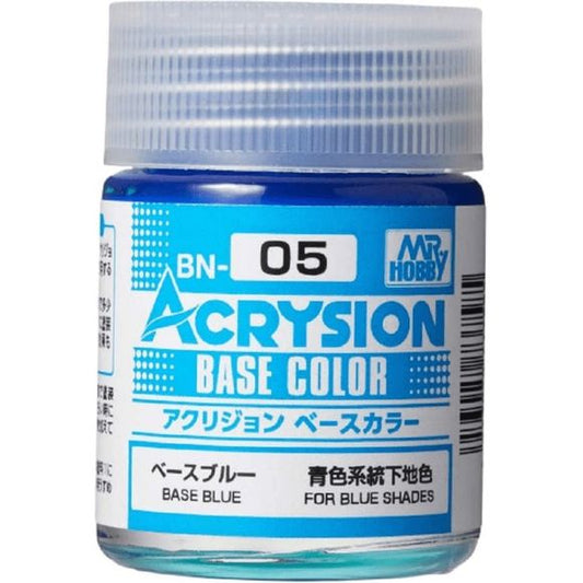 GSI Creos MR. Hobby Acrysion BN05 Base Blue 18mL Acrylic Paint | Galactic Toys & Collectibles