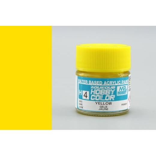 GSI Creos MR. Hobby Aqueous H4 Yellow 10mL Gloss Paint | Galactic Toys & Collectibles