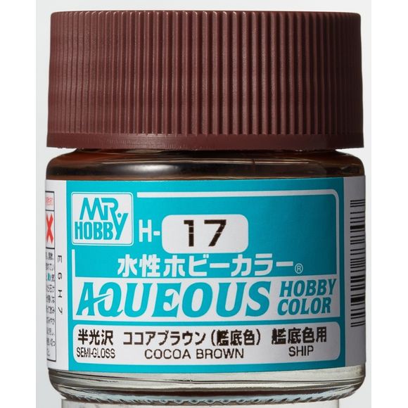 GSI Creos MR. Hobby Aqueous H17 Coco Brown 10mL Semi-Gloss Paint | Galactic Toys & Collectibles
