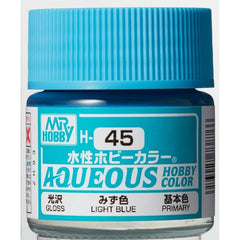 GSI Creos Mr. Hobby Mr Color Aqueous H45 Light Blue 10mL Primary Gloss Paint | Galactic Toys & Collectibles