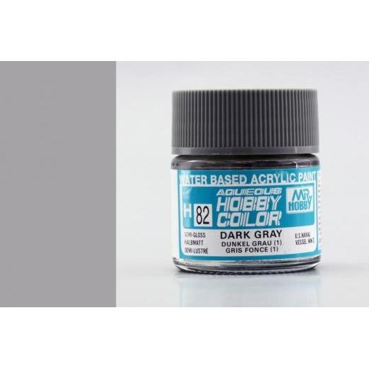 GSI Creos MR. Hobby Aqueous H82 Dark Gray Color 10mL Semi-Gloss Paint | Galactic Toys & Collectibles