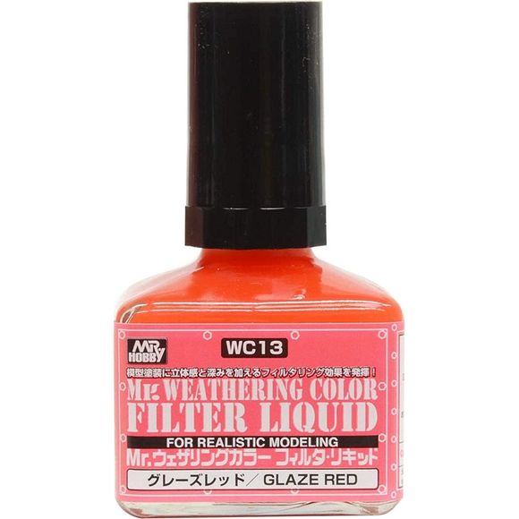 GSI Creos MR. Hobby WC13 Filter Liquid Red Weathering Color 40ml Paint | Galactic Toys & Collectibles