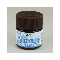 GSI Creos MR. Hobby Acrysion Color N47 Red Brown 10mL Acrylic Paint | Galactic Toys & Collectibles