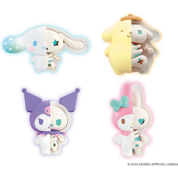 MegaHouse's "Kaitai Puzzle Fantasy" allows you to assemble and disassemble your favorite Sanrio characters and see what's inside! This time around, the clear parts are a refreshing mint green color, and the characters are also made in cheerful colors. There are four different characters to collect and trade, you will receive one random figure