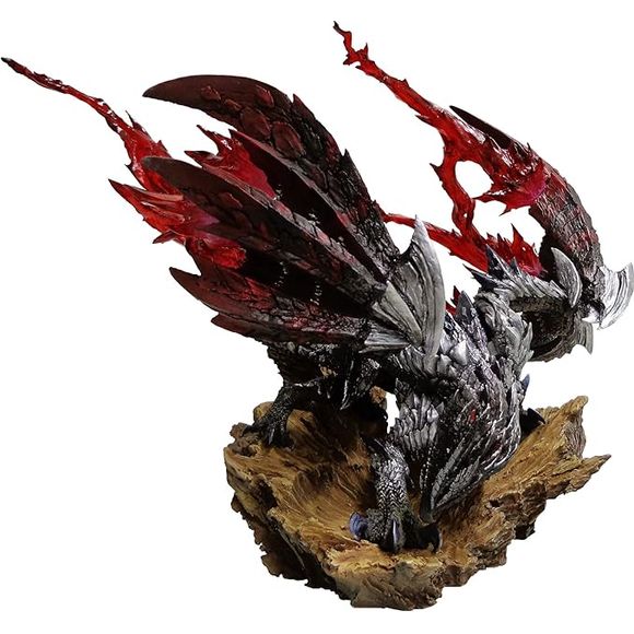 The gorgeously detailed and painted "Figure Builder Creators Model" of the Valphalk from "Monster Hunter" in its Rage coloration is back! Its silver, black, and red color gives the sculpt a combination of ominousness and savage beauty. The flames on its wings are made of semi-translucent material for a realistically glowing appearance

Stands approximately 9.8” wide and 8.9” tall and 7.9" deep