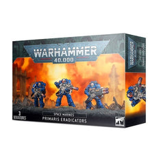 This 122-part plastic kit makes three Eradicators and is supplied with three 40mm Citadel round bases. It is also supplied with an Ultramarines Infantry transfer sheet.