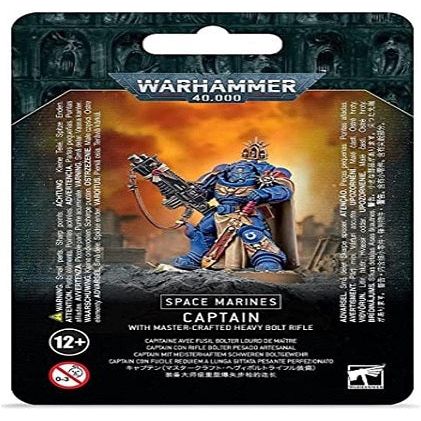 This 8-part plastic kit makes one Captain with Master-crafted Heavy Bolt Rifle and is supplied with a Citadel 40mm Round Base.