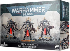 The kit is comprised of 179 plastic components, with which you can assemble three Paragon Warsuits, and is supplied with 3x Citadel 50mm Round Bases. This kit includes options to equip the warsuits with two different melee weapons, three different ranged weapons, two different carapace weapons, and includes helmeted and unhelmeted head options.